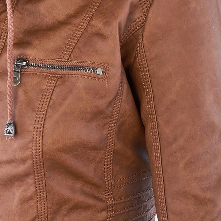Odessa | Veste En Cuir Imperméable À Capuche