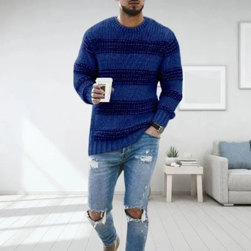 Rafael | Pull Rayé En Grosse Maille