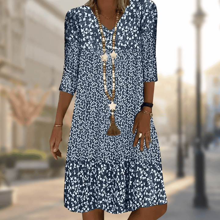 Naila | Robe Élégante À Imprimé