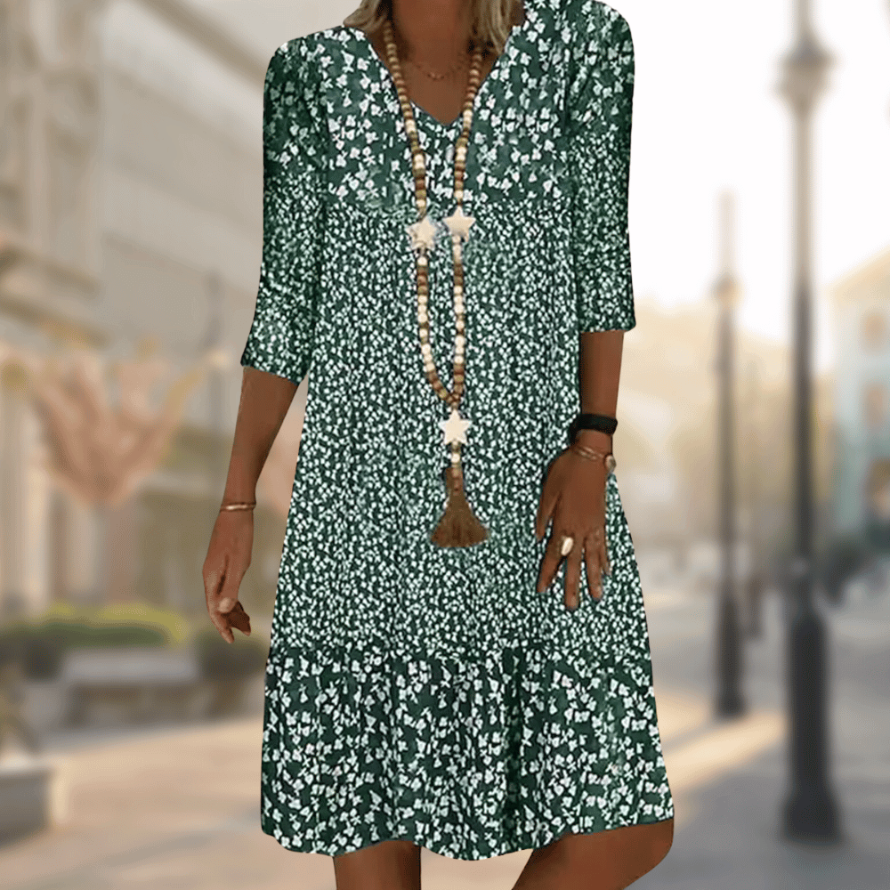 Naila | Robe Élégante À Imprimé