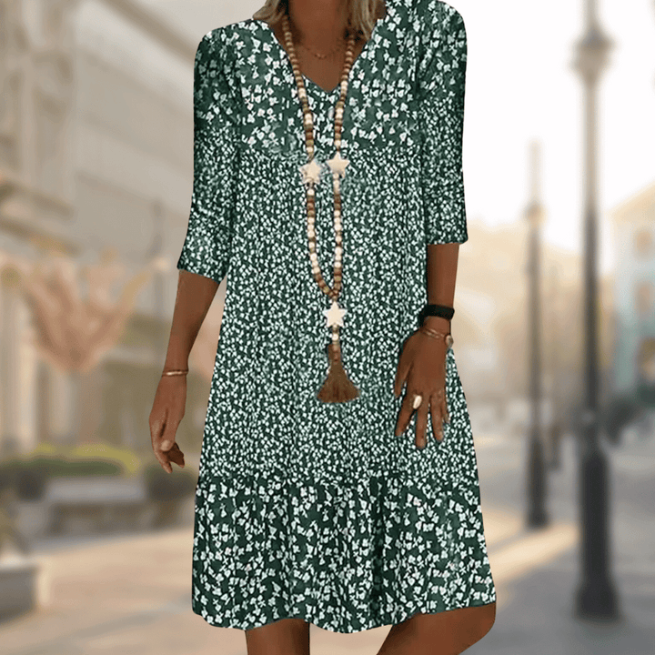 Naila | Robe Élégante À Imprimé