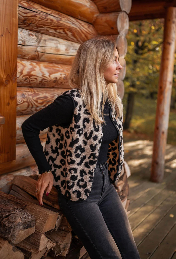 Leana | Gilet Léopard