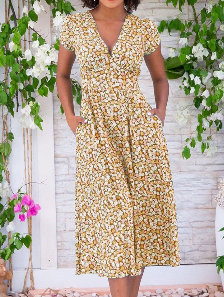 Fyang | Robe Midi Boutonnée Sur Le Devant