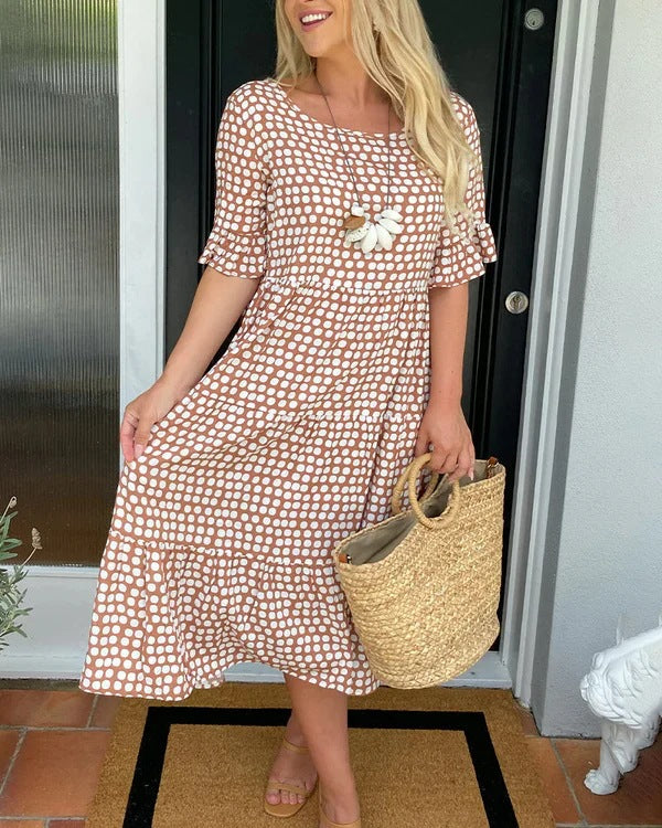 Blythea | Robe Midi Décontractée à Volants