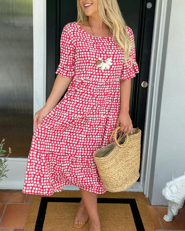 Blythea | Robe Midi Décontractée à Volants