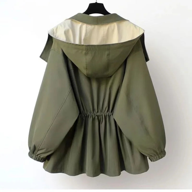 Clemence | Manteau Coupe-Vent Tendance à Capuche