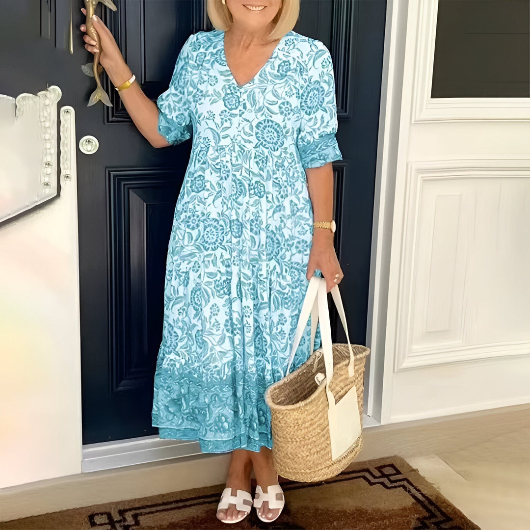 Zuri | Robe Bohème à Col en V