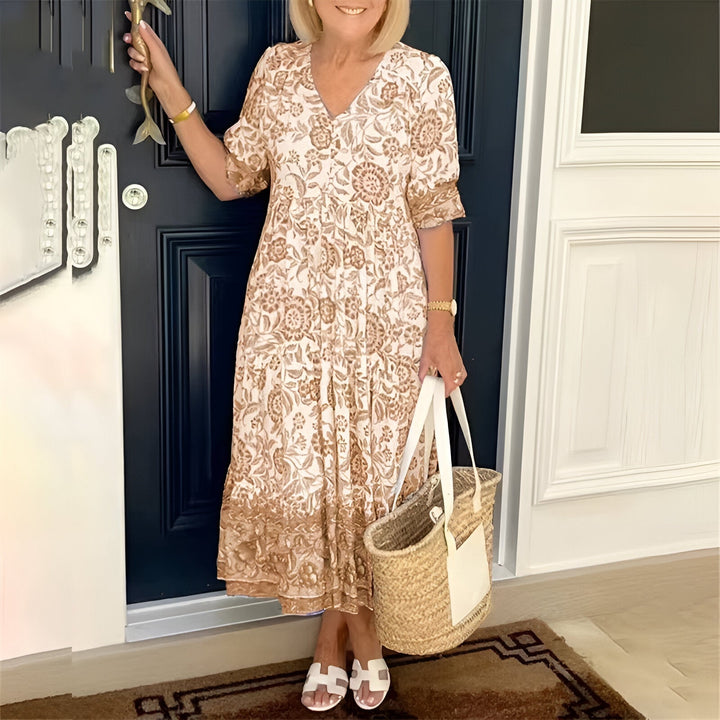 Zuri | Robe Bohème à Col en V