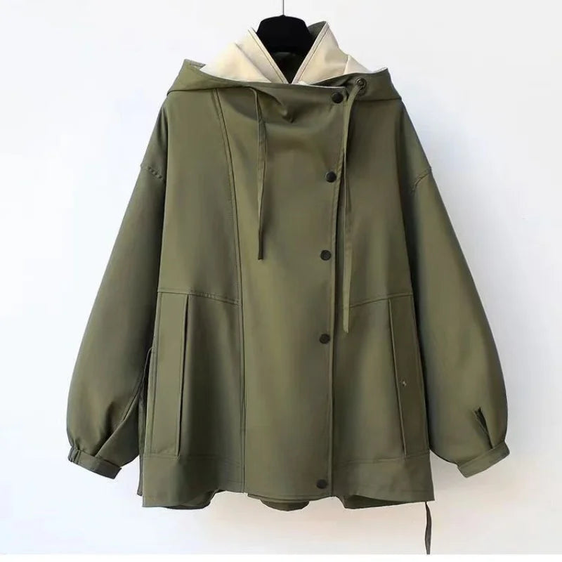 Clemence | Manteau Coupe-Vent Tendance à Capuche
