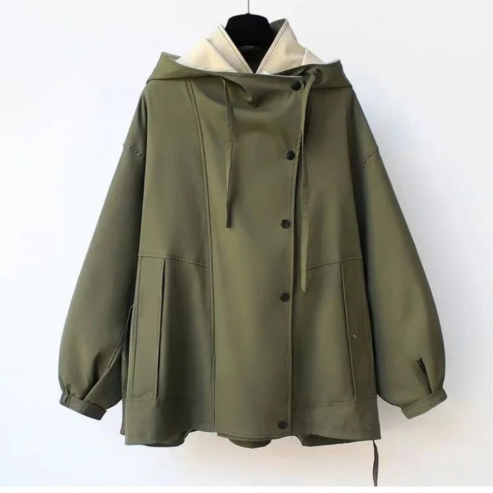 Clemence | Manteau Coupe-Vent Tendance à Capuche