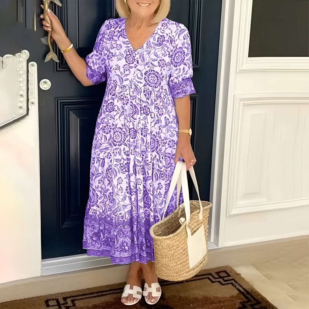 Zuri | Robe Bohème à Col en V