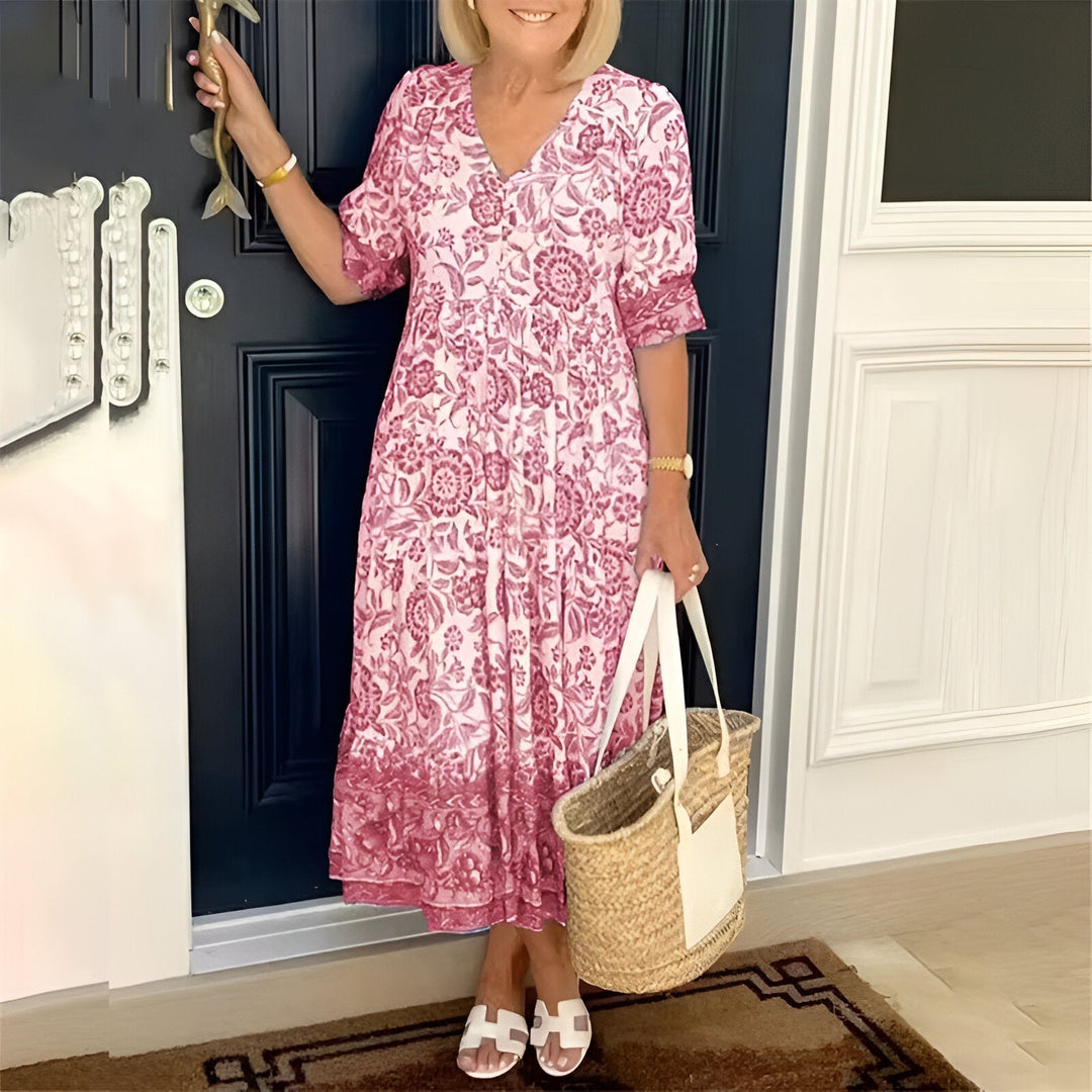 Zuri | Robe Bohème à Col en V