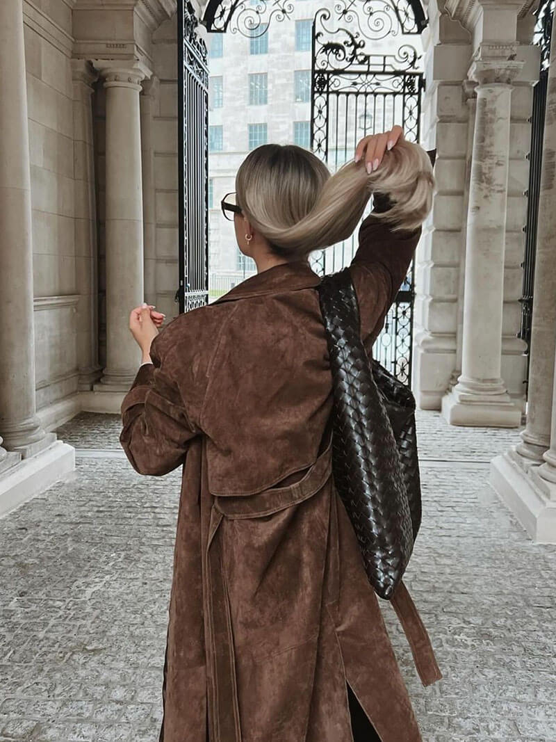 Molly | Manteau trench en daim