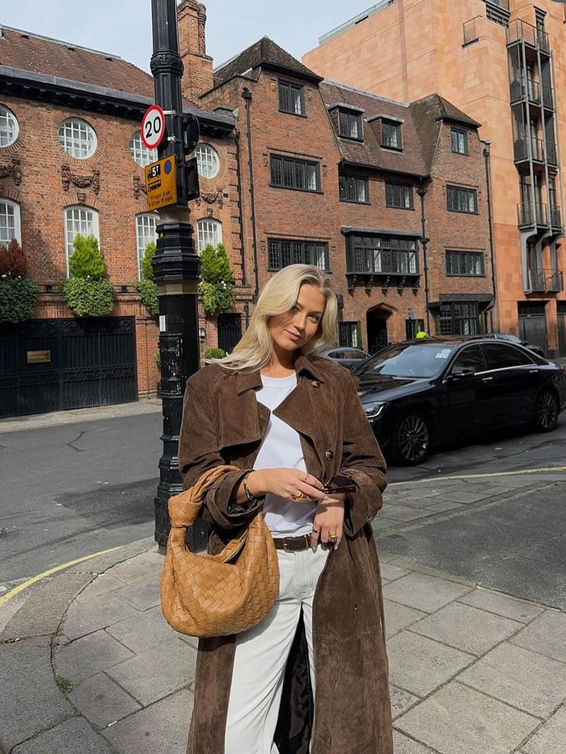 Molly | Manteau trench en daim