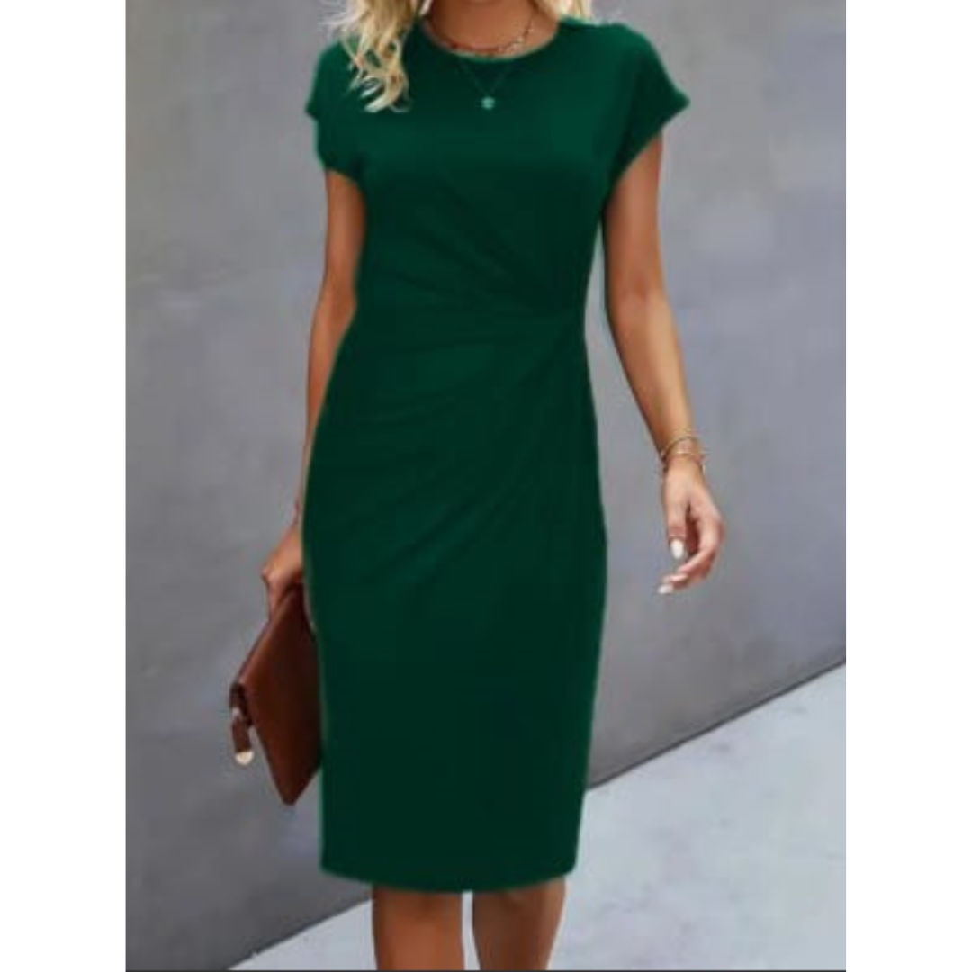 Alicah | Robe Midi Formelle À Manches Courtes