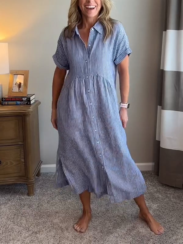 Charleigh | Robe Élégante À Rayures