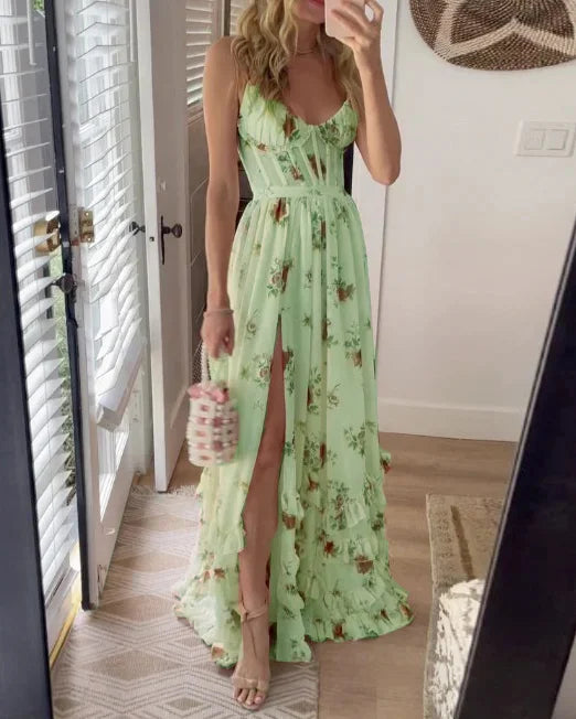Solenne | Robe Fleurie Élégante