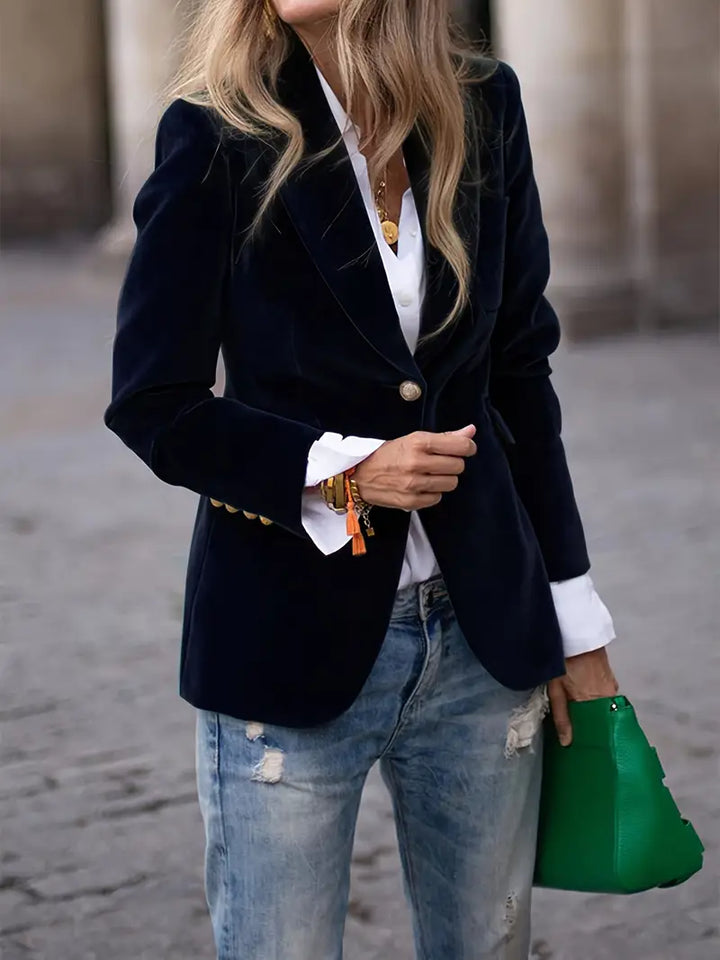 Isla | Blazer Élégant En Velours