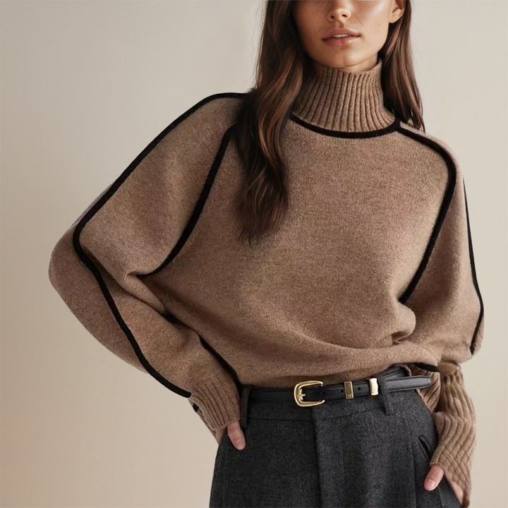 Malia | Pull Col Roulé Couture