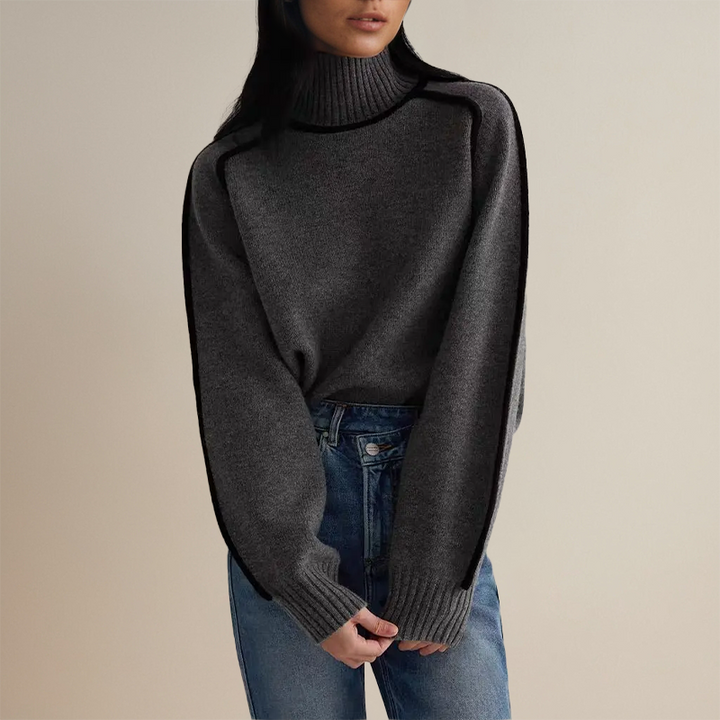 Malia | Pull Col Roulé Couture