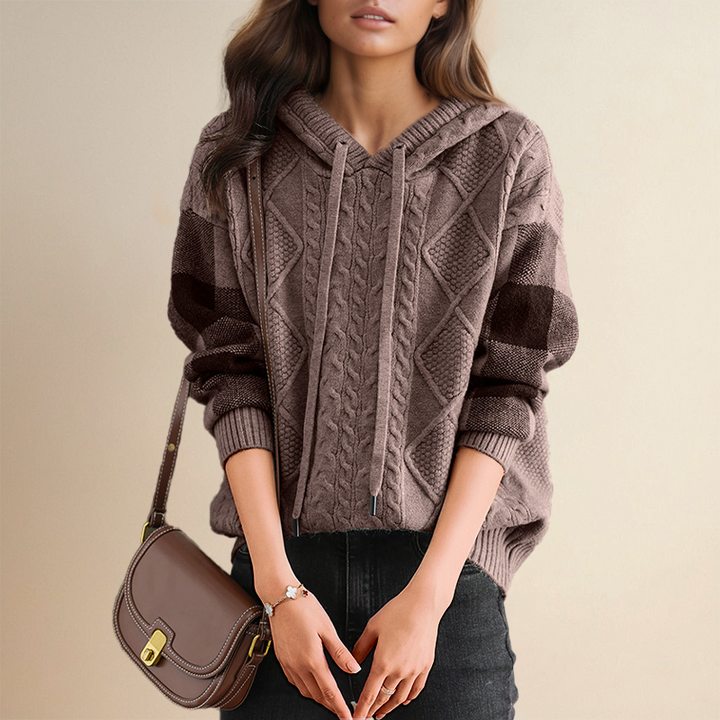 Leonie | Pull Jacquard à Capuche