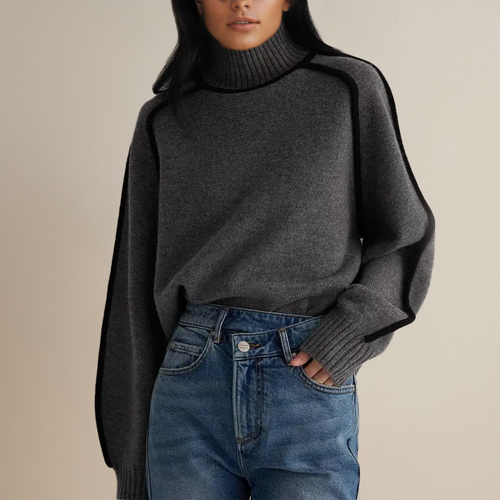 Malia | Pull Col Roulé Couture