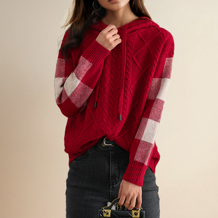 Leonie | Pull Jacquard à Capuche