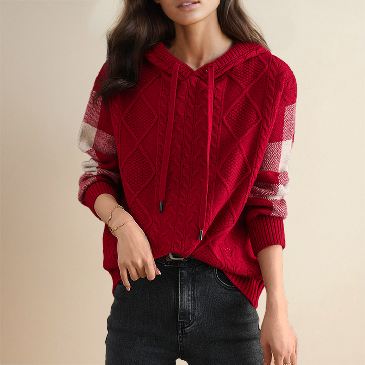 Leonie | Pull Jacquard à Capuche