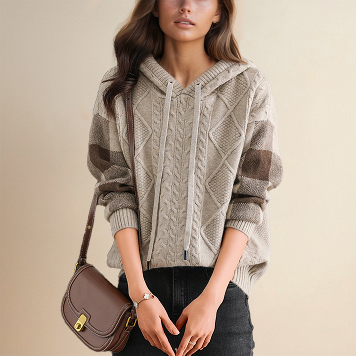 Leonie | Pull Jacquard à Capuche
