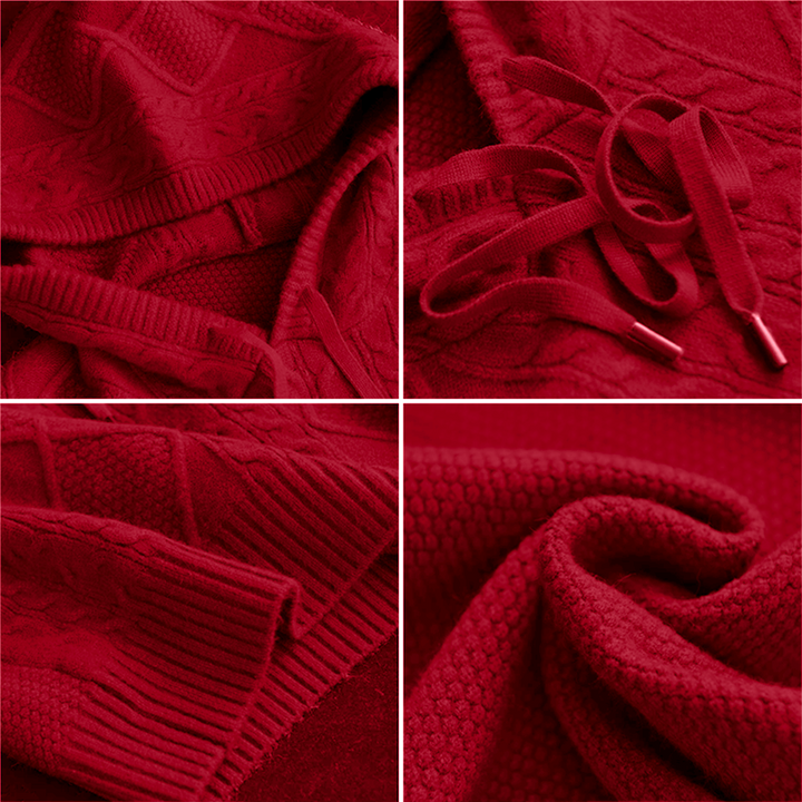 Leonie | Pull Jacquard à Capuche