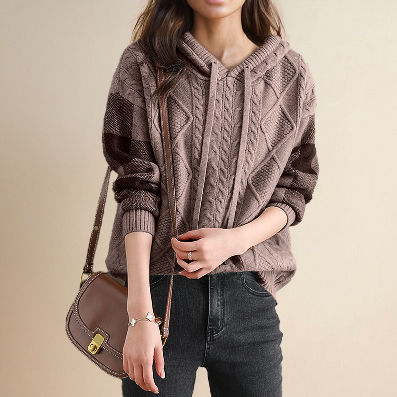 Leonie | Pull Jacquard à Capuche