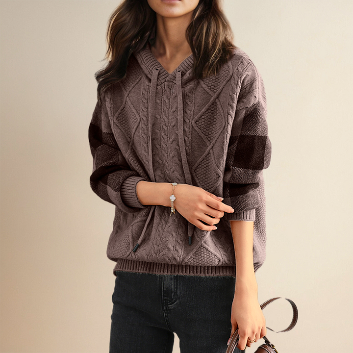 Leonie | Pull Jacquard à Capuche