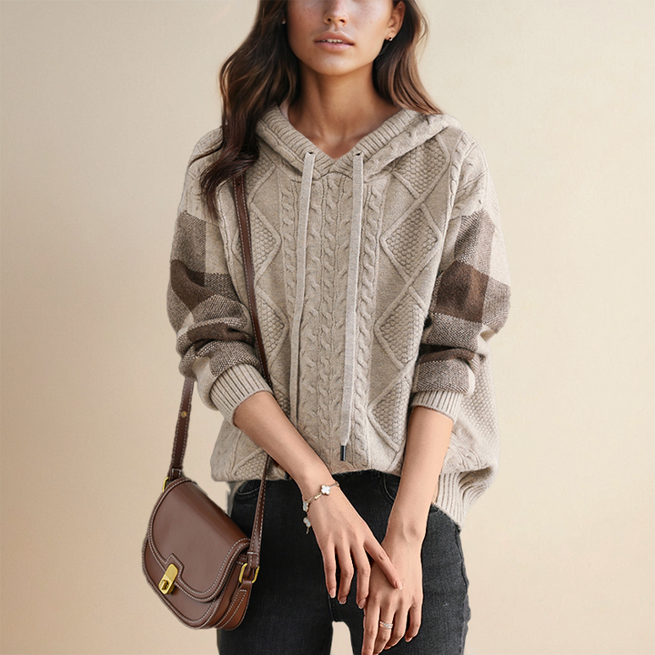 Leonie | Pull Jacquard à Capuche
