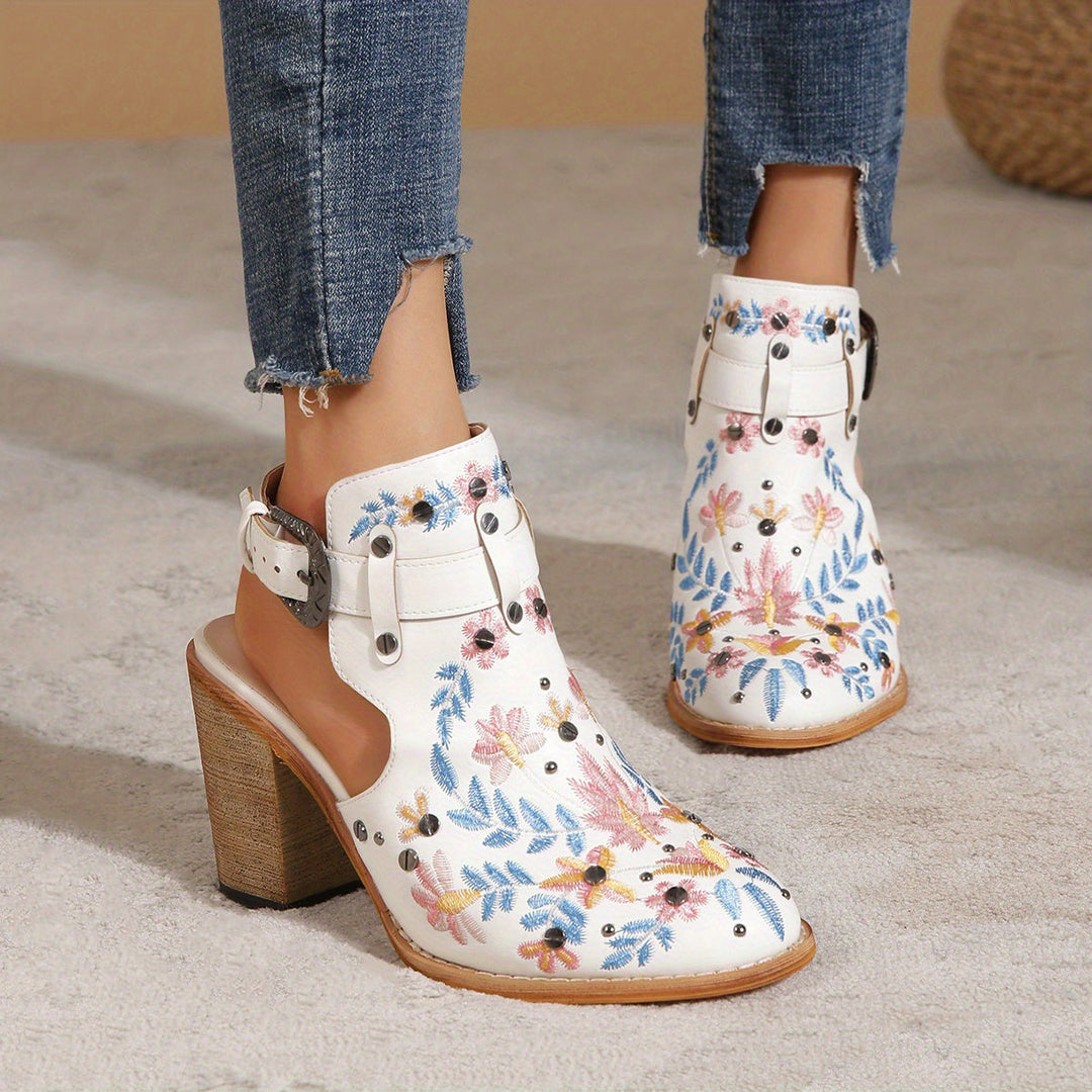 Rosine | Bottines À Fleurs Vintage