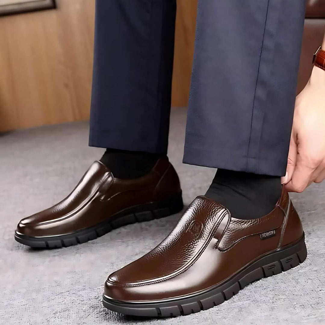 Clovis | Mocassins Orthopédiques en Cuir Confortables