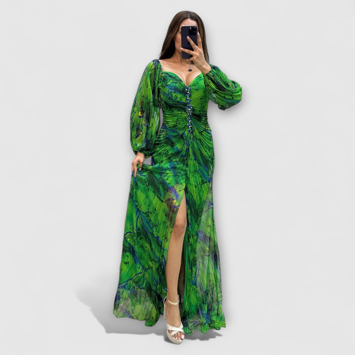 Geneviève | Robe Élégante À Col En V