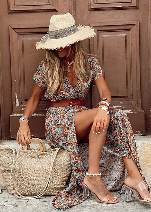 Tahlee | Robe Longue Bohème Élégante