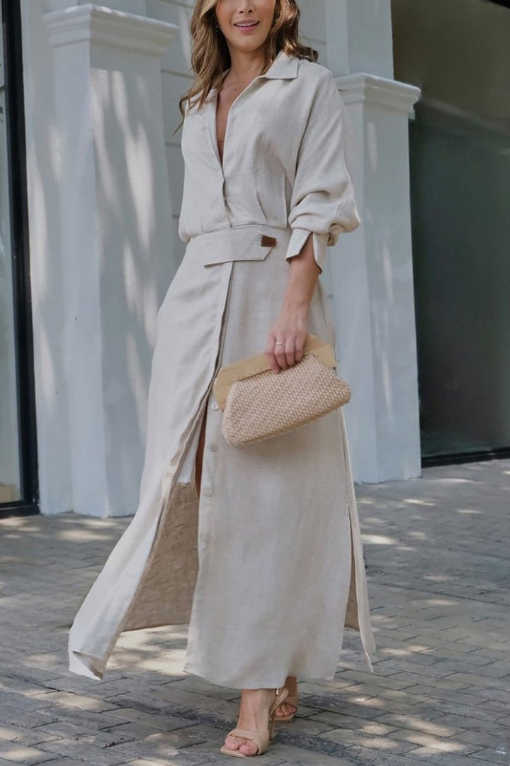 Astride | Robe Longue à Col en V