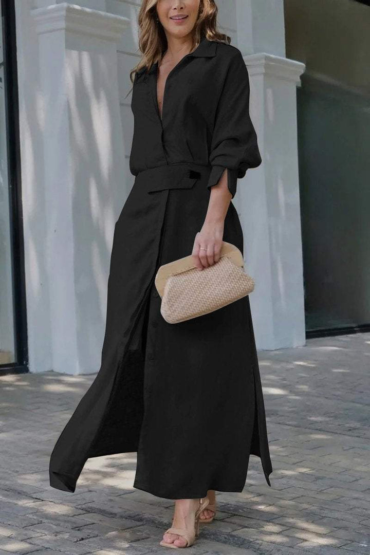 Astride | Robe Longue à Col en V
